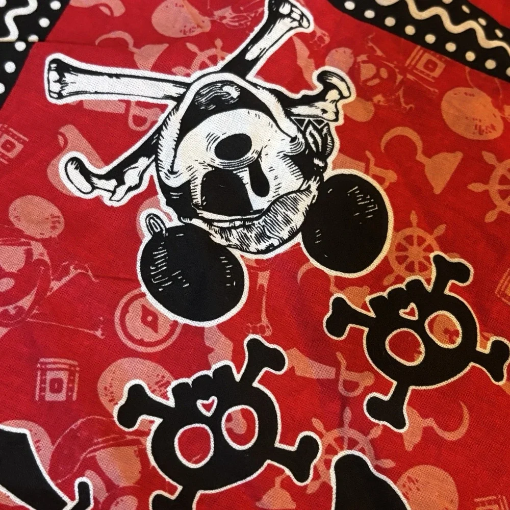 Mickey Mouse Pirates Of The Caribbean Disney Bandana Scarf Handkerchief 21.5